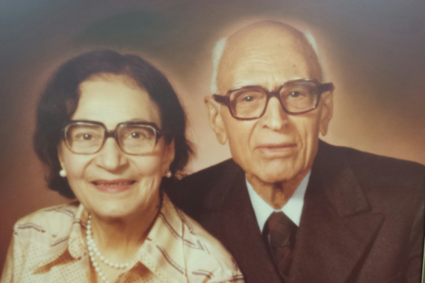 A Photo of Morvarid Guiv and her husband Rustam Guiv