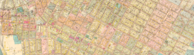 An illustrated map depicting the city of Los Angeles.