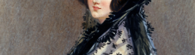 A portrait of Ada Lovelace around age 25. Watercolor, possibly by Alfred Edward Chalon.