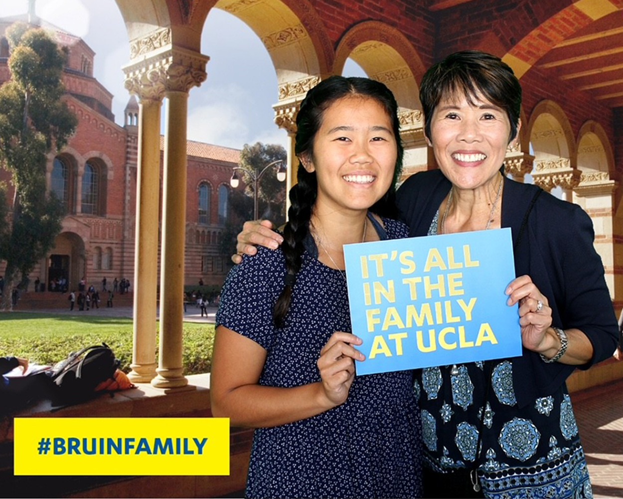 Janice and her daughter at UCLA Bruin Family Weekend.