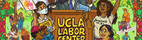 In this illustration, the Rev. James Lawson speaks in front of the UCLA Labor Center’s office, located in L.A.’s dynamic, mostly immigrant Pico-Union neighborhood, which overlooks MacArthur Park.