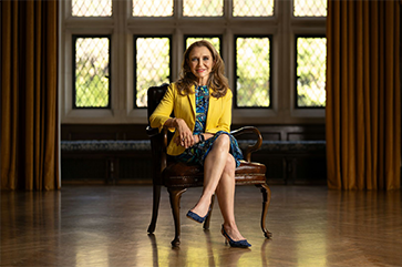 Felicia Marie Knaul, photographed in the Kerckhoff Grand Salon.