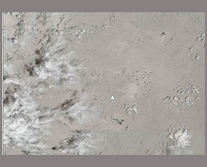 Still from satellite view imagery over Hunga Tonga–Hunga Haʻapai volcano eruption site