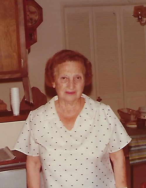 Sidney Blumner stands in her kitchen in the 1980s.