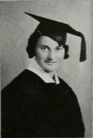 Annette Blumner in cap and gown