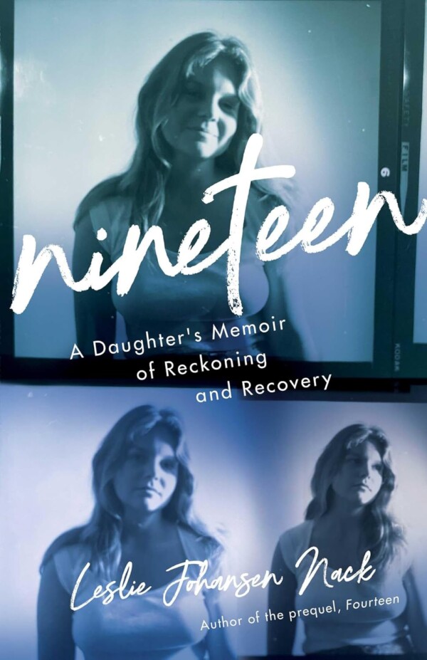 cover of Nineteen featuring blue-tinged portraits of a young woman